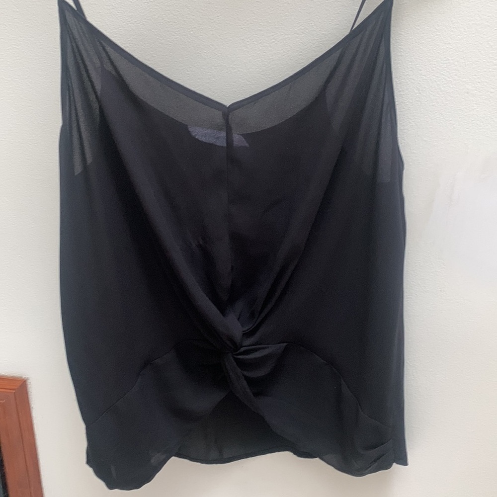 LUSH Black Sheer Tank Top